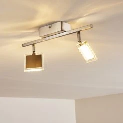 Hofstein Piney Deckenleuchte LED Nickel-Matt, 2-flammig 27 Hofstein Piney Deckenleuchte LED Nickel-Matt, 2-flammig -Bürolampen Verkäufe piney deckenleuchte h3157084 do2 8