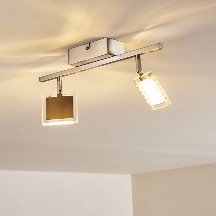 Hofstein Piney Deckenleuchte LED Nickel-Matt, 2-flammig 9 Hofstein Piney Deckenleuchte LED Nickel-Matt, 2-flammig – Bild 9