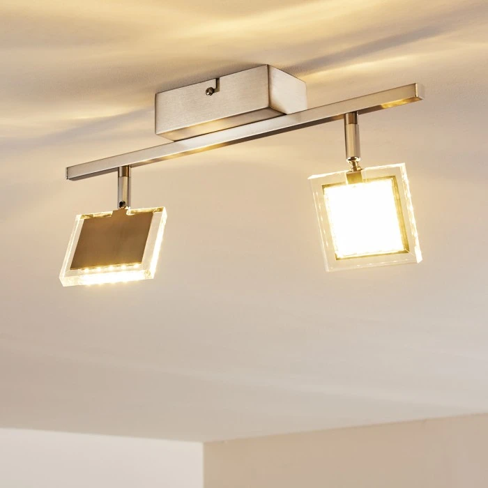 Hofstein Piney Deckenleuchte LED Nickel-Matt, 2-flammig 10 Hofstein Piney Deckenleuchte LED Nickel-Matt, 2-flammig – Bild 10