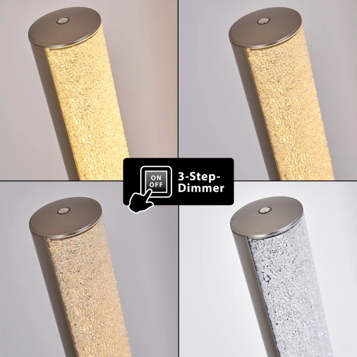 Hofstein Pipe Stehleuchte LED Nickel-Matt, 1-flammig 3 Hofstein Pipe Stehleuchte LED Nickel-Matt, 1-flammig – Bild 3