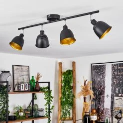 Hofstein Pistrino Deckenleuchte Chrom, Schwarz, 4-flammig -Bürolampen Verkäufe pistrino deckenleuchte h3017609 10