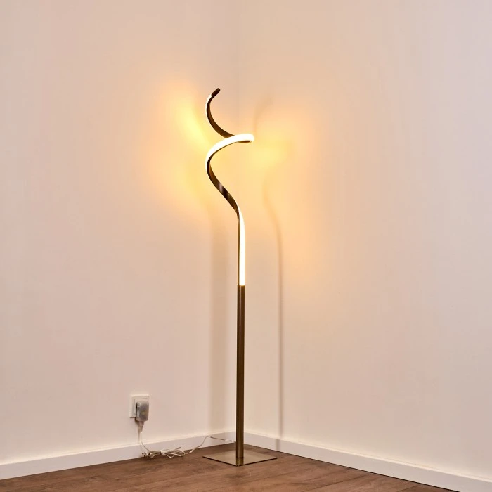 Hofstein Pitasch Stehleuchte LED Nickel-Matt, 1-flammig 17 Hofstein Pitasch Stehleuchte LED Nickel-Matt, 1-flammig – Bild 17