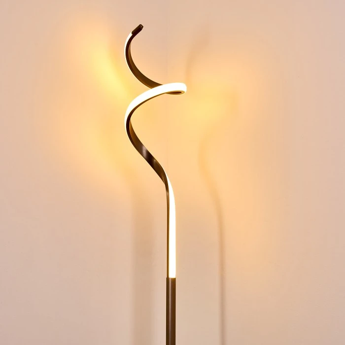 Hofstein Pitasch Stehleuchte LED Nickel-Matt, 1-flammig 3 Hofstein Pitasch Stehleuchte LED Nickel-Matt, 1-flammig – Bild 3