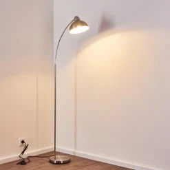 Hofstein Poitou Stehleuchte Nickel-Matt, 1-flammig -Bürolampen Verkäufe poitou stehleuchte h3157855 do1 13