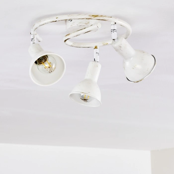 Hofstein Polmak Deckenleuchte Weiß, Gold, 3-flammig 16 Hofstein Polmak Deckenleuchte Weiß, Gold, 3-flammig – Bild 16