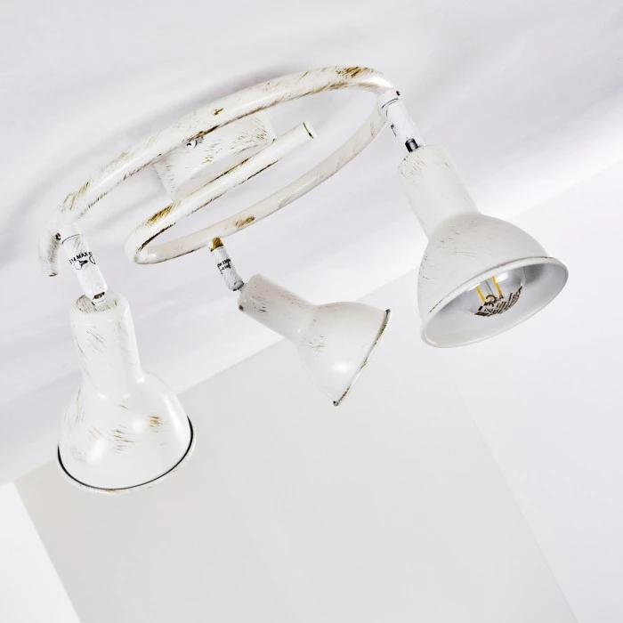 Hofstein Polmak Deckenleuchte Weiß, Gold, 3-flammig 17 Hofstein Polmak Deckenleuchte Weiß, Gold, 3-flammig – Bild 17