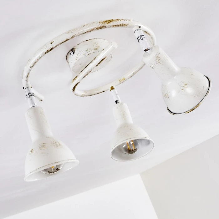 Hofstein Polmak Deckenleuchte Weiß, Gold, 3-flammig 18 Hofstein Polmak Deckenleuchte Weiß, Gold, 3-flammig – Bild 18