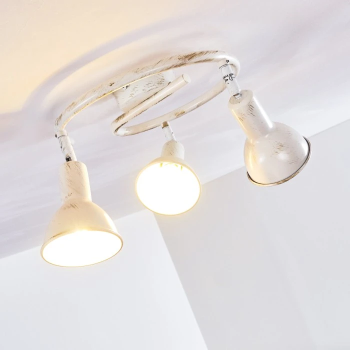 Hofstein Polmak Deckenleuchte Weiß, Gold, 3-flammig 5 Hofstein Polmak Deckenleuchte Weiß, Gold, 3-flammig – Bild 5