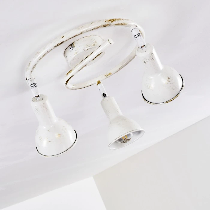 Hofstein Polmak Deckenleuchte Weiß, Gold, 3-flammig 6 Hofstein Polmak Deckenleuchte Weiß, Gold, 3-flammig – Bild 6