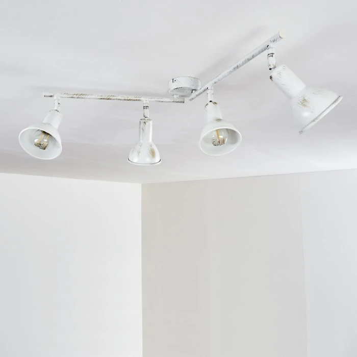 Hofstein Polmak Deckenleuchte Weiß, Gold, 4-flammig 13 Hofstein Polmak Deckenleuchte Weiß, Gold, 4-flammig – Bild 13