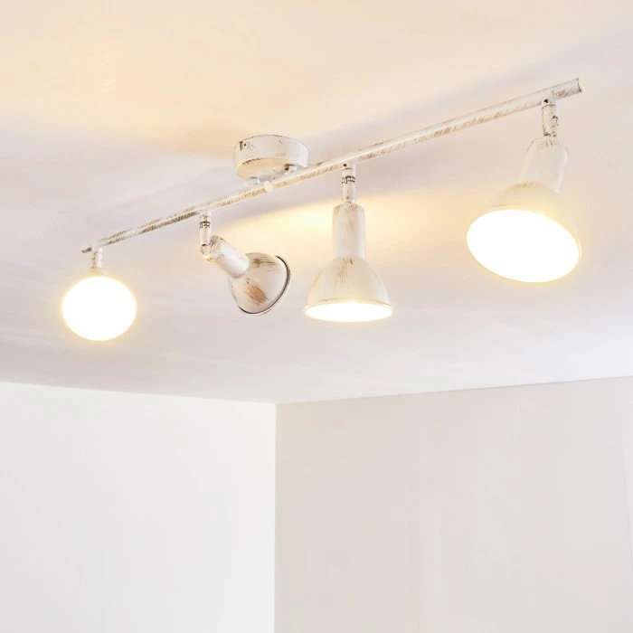 Hofstein Polmak Deckenleuchte Weiß, Gold, 4-flammig 14 Hofstein Polmak Deckenleuchte Weiß, Gold, 4-flammig – Bild 14