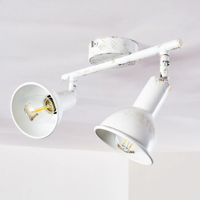 Hofstein Polmak Deckenspot Weiß, Gold, 2-flammig 18 Hofstein Polmak Deckenspot Weiß, Gold, 2-flammig – Bild 18