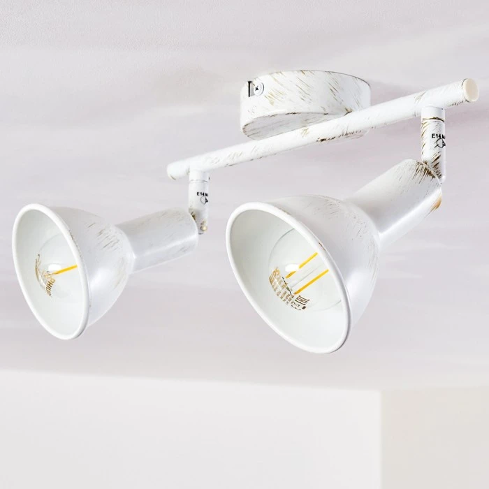 Hofstein Polmak Deckenspot Weiß, Gold, 2-flammig 19 Hofstein Polmak Deckenspot Weiß, Gold, 2-flammig – Bild 19