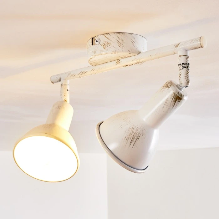 Hofstein Polmak Deckenspot Weiß, Gold, 2-flammig 3 Hofstein Polmak Deckenspot Weiß, Gold, 2-flammig – Bild 3