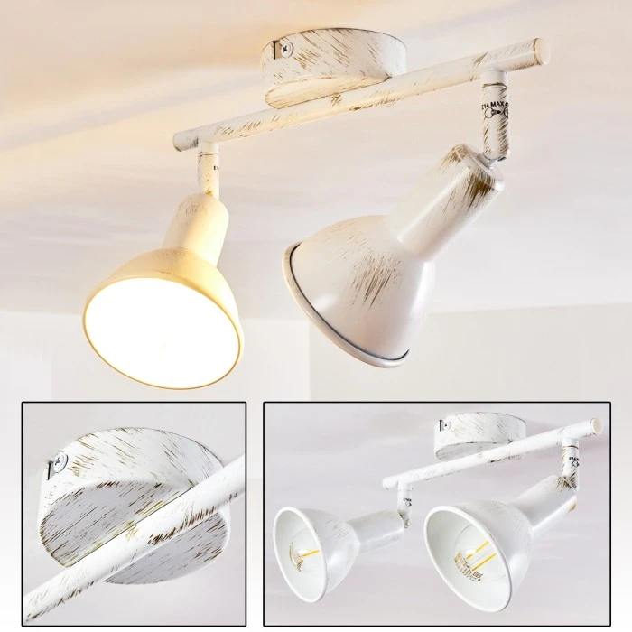 Hofstein Polmak Deckenspot Weiß, Gold, 2-flammig 21 Hofstein Polmak Deckenspot Weiß, Gold, 2-flammig – Bild 21