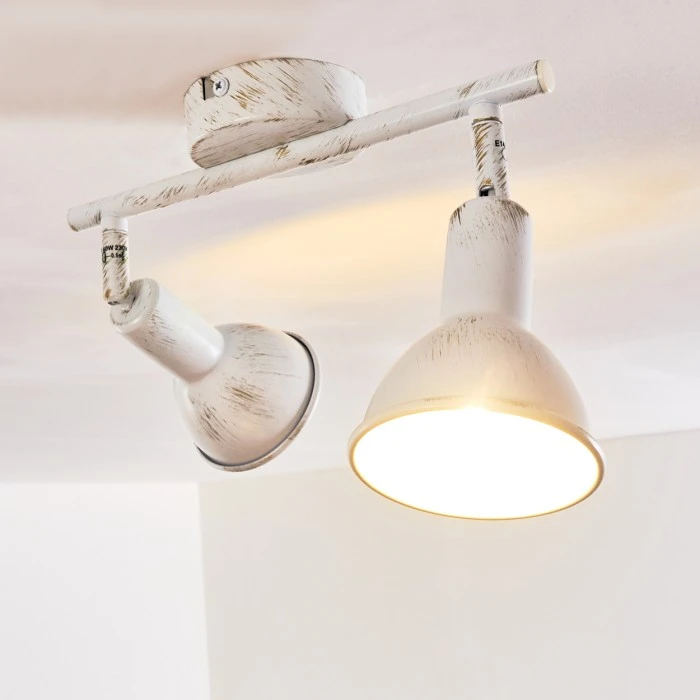 Hofstein Polmak Deckenspot Weiß, Gold, 2-flammig 5 Hofstein Polmak Deckenspot Weiß, Gold, 2-flammig – Bild 5