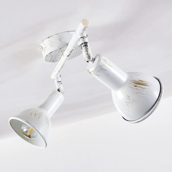 Hofstein Polmak Deckenspot Weiß, Gold, 2-flammig 9 Hofstein Polmak Deckenspot Weiß, Gold, 2-flammig – Bild 9