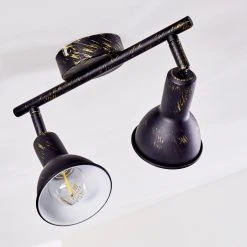 Hofstein Polmak Deckenspot Schwarz-Gold, 2-flammig -Bürolampen Verkäufe polmak deckenspot h3092354 do1 10