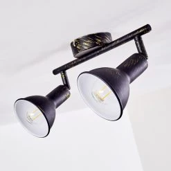 Hofstein Polmak Deckenspot Schwarz-Gold, 2-flammig -Bürolampen Verkäufe polmak deckenspot h3092354 do1 12