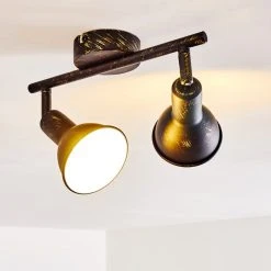 Hofstein Polmak Deckenspot Schwarz-Gold, 2-flammig -Bürolampen Verkäufe polmak deckenspot h3092354 do1 13