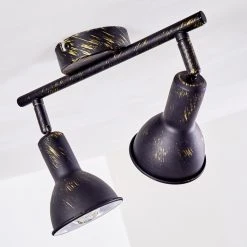 Hofstein Polmak Deckenspot Schwarz-Gold, 2-flammig -Bürolampen Verkäufe polmak deckenspot h3092354 do1 17