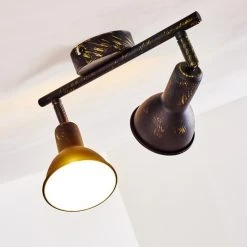 Hofstein Polmak Deckenspot Schwarz-Gold, 2-flammig -Bürolampen Verkäufe polmak deckenspot h3092354 do1 2
