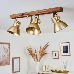 Hofstein Porcia Deckenleuchte Holz dunkel, 3-flammig -Bürolampen Verkäufe porcia deckenleuchte h3423097 9