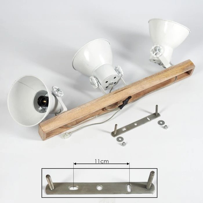 Hofstein Porcia Deckenleuchte Holz dunkel, 3-flammig 5 Hofstein Porcia Deckenleuchte Holz dunkel, 3-flammig – Bild 5