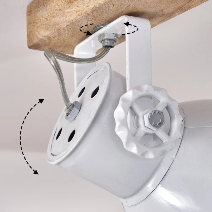 Hofstein Porcia Deckenleuchte Holz dunkel, 3-flammig 6 Hofstein Porcia Deckenleuchte Holz dunkel, 3-flammig – Bild 6