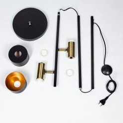 Hofstein Pretoria Stehleuchte Schwarz, Altmessing, 2-flammig -Bürolampen Verkäufe pretoria stehleuchte h3413982 4