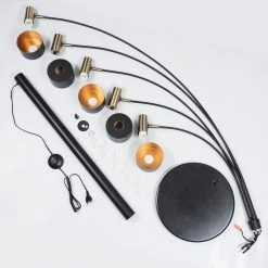 Hofstein Pretoria Stehleuchte Schwarz, Altmessing, 5-flammig 16 Hofstein Pretoria Stehleuchte Schwarz, Altmessing, 5-flammig -Bürolampen Verkäufe pretoria stehleuchte h3443507 4