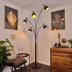 Hofstein Pretoria Stehleuchte Schwarz, Altmessing, 5-flammig 20 Hofstein Pretoria Stehleuchte Schwarz, Altmessing, 5-flammig -Bürolampen Verkäufe pretoria stehleuchte h3443507 8