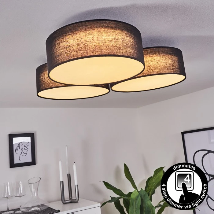 Hofstein Purus Deckenleuchte LED Schwarz, 1-flammig 1 Hofstein Purus Deckenleuchte LED Schwarz, 1-flammig