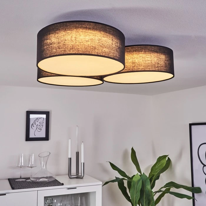 Hofstein Purus Deckenleuchte LED Schwarz, 1-flammig 11 Hofstein Purus Deckenleuchte LED Schwarz, 1-flammig – Bild 11