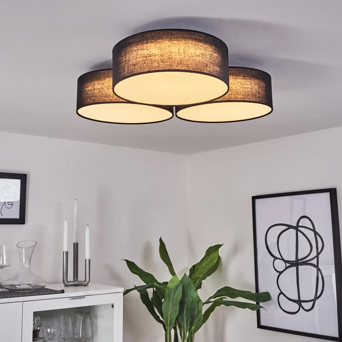 Hofstein Purus Deckenleuchte LED Schwarz, 1-flammig 9 Hofstein Purus Deckenleuchte LED Schwarz, 1-flammig – Bild 9