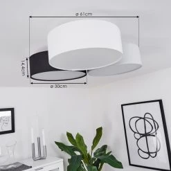 Hofstein Purus Deckenleuchte LED Schwarz, 1-flammig -Bürolampen Verkäufe purus deckenleuchte h3437445 3