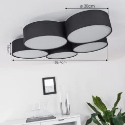 Hofstein Purus Deckenleuchte LED Schwarz, 1-flammig -Bürolampen Verkäufe purus deckenleuchte h3437490 3