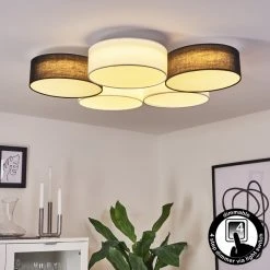 Hofstein Purus Deckenleuchte LED Schwarz, 1-flammig