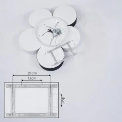 Hofstein Purus Deckenleuchte LED Schwarz, 1-flammig -Bürolampen Verkäufe purus deckenleuchte h3445501 4