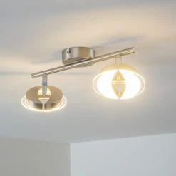 Hofstein Puslinch Deckenspot LED Nickel-Matt, 4-flammig -Bürolampen Verkäufe puslinch deckenspot h3009864 10