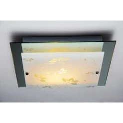 Hofstein Rabat Deckenleuchte Transparent, Klar, 2-flammig -Bürolampen Verkäufe rabat deckenleuchte h03 11