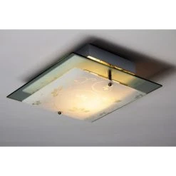 Hofstein Rabat Deckenleuchte Transparent, Klar, 2-flammig -Bürolampen Verkäufe rabat deckenleuchte h03 12