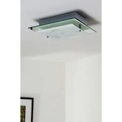 Hofstein Rabat Deckenleuchte Transparent, Klar, 2-flammig -Bürolampen Verkäufe rabat deckenleuchte h03 15