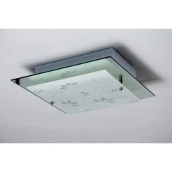 Hofstein Rabat Deckenleuchte Transparent, Klar, 2-flammig -Bürolampen Verkäufe rabat deckenleuchte h03 17