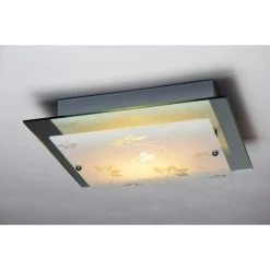 Hofstein Rabat Deckenleuchte Transparent, Klar, 2-flammig -Bürolampen Verkäufe rabat deckenleuchte h03 19