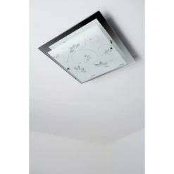 Hofstein Rabat Deckenleuchte Transparent, Klar, 2-flammig -Bürolampen Verkäufe rabat deckenleuchte h03 20