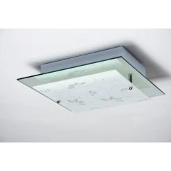 Hofstein Rabat Deckenleuchte Transparent, Klar, 2-flammig -Bürolampen Verkäufe rabat deckenleuchte h03 22