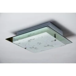 Hofstein Rabat Deckenleuchte Transparent, Klar, 2-flammig -Bürolampen Verkäufe rabat deckenleuchte h03 4