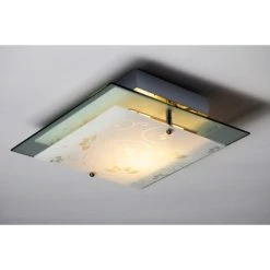 Hofstein Rabat Deckenleuchte Transparent, Klar, 2-flammig -Bürolampen Verkäufe rabat deckenleuchte h03 5