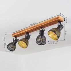 Hofstein Racolo Deckenleuchte Holz dunkel, 4-flammig -Bürolampen Verkäufe racolo deckenleuchte h3443996 3